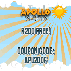 Brand New RTG Casino - Apollo Slots - Get R200.00 Free No Deposit Bonus